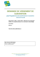 Dossier demande versement subvention associations 2023