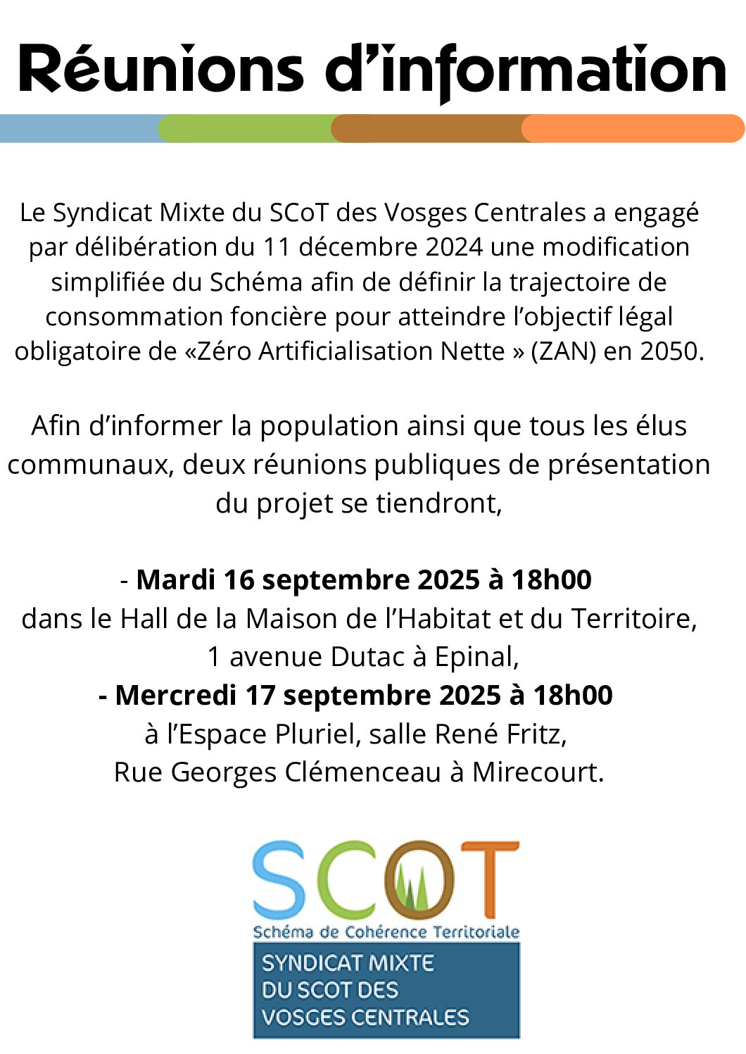 Réunions Publiques SCoT